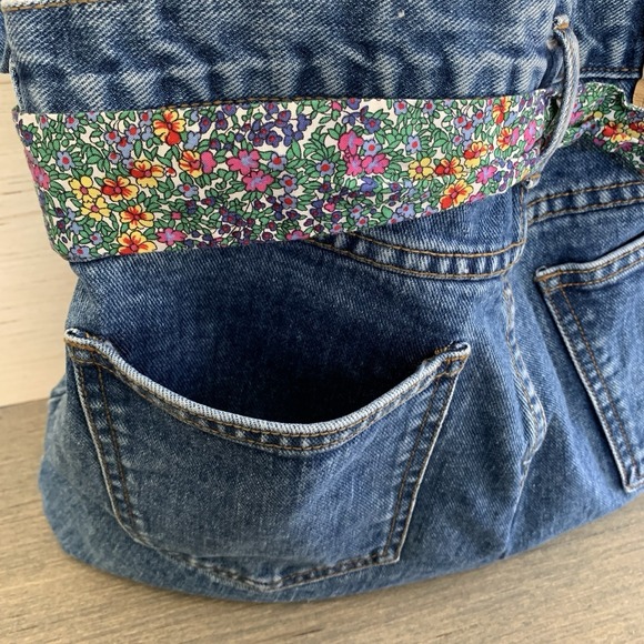 Guess Jeans George Marciano 1980's Custom Made Denim Fashion Shoulder Bag Purse - Picture 9 of 16